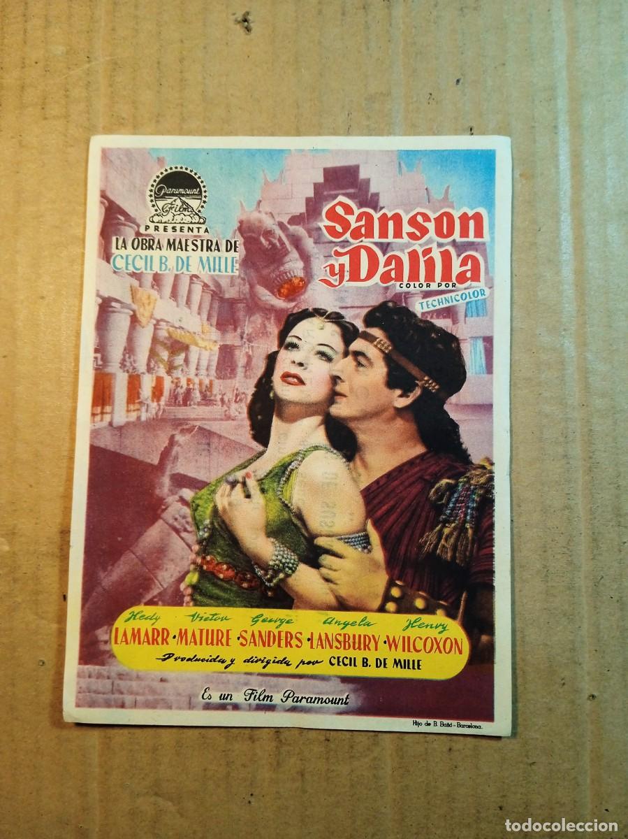 Kino: FOLLETO DE MANO CON PUBLICIDAD SANSON Y DALILA