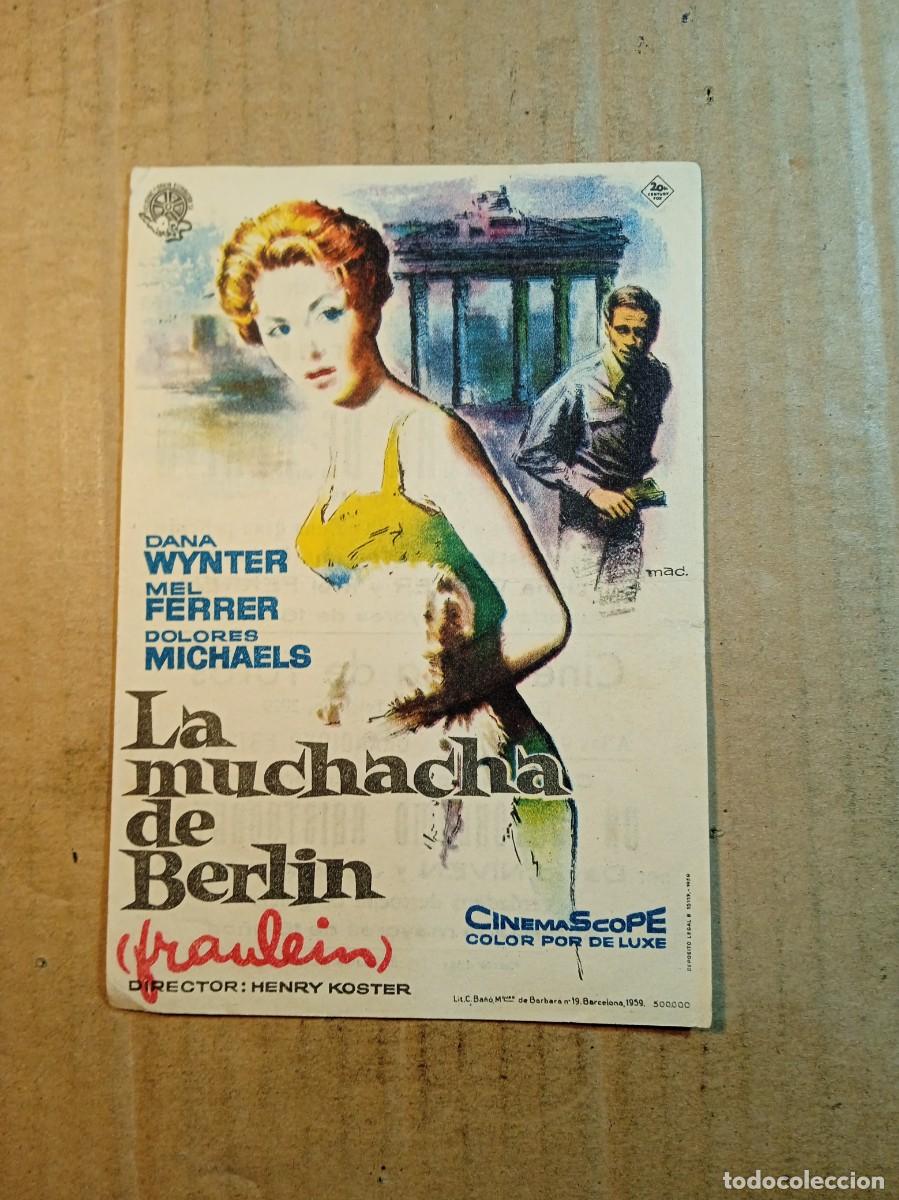 Cinema: FOLLETO DE MANO CON PUBLICIDAD LA MUCHACHA DE BERLIN (FRAULEIN)