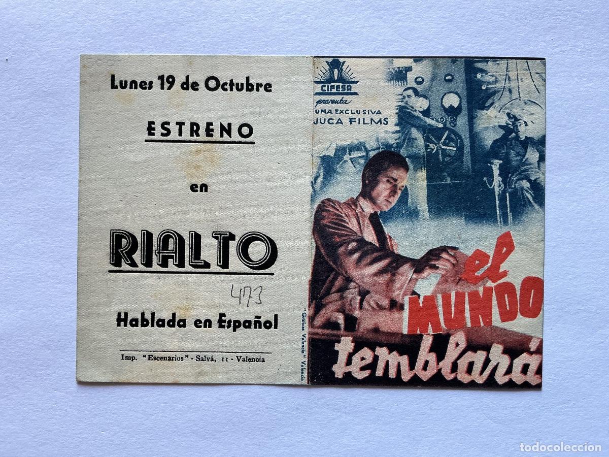 Cinema: PROGRAMA DOBLE CIFESA EL MUNDO TEMBLAR&Aacute; ERIC VON STROHEIN CINE RIALTO VALENCIA