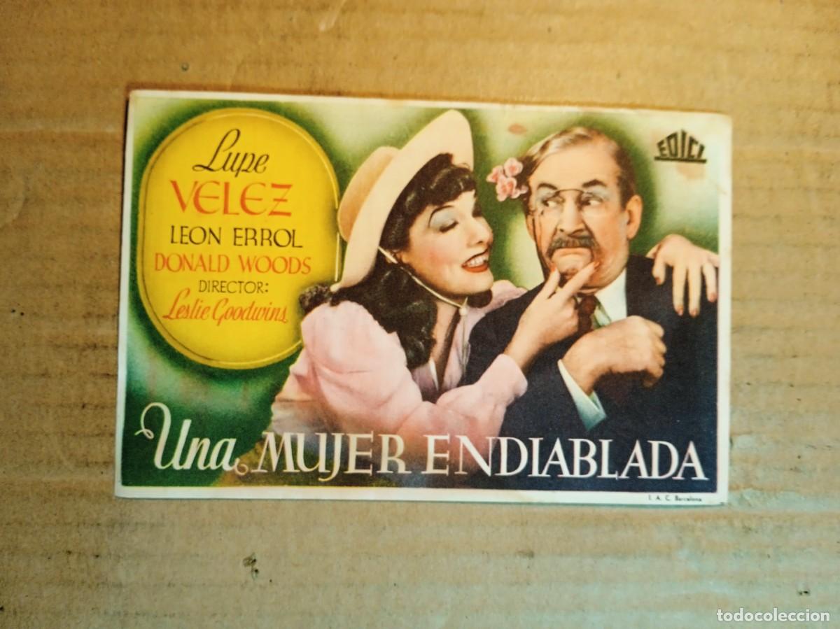 Kino: FOLLETO DE MANO CON PUBLICIDAD UNA MUJER ENDIABLADA