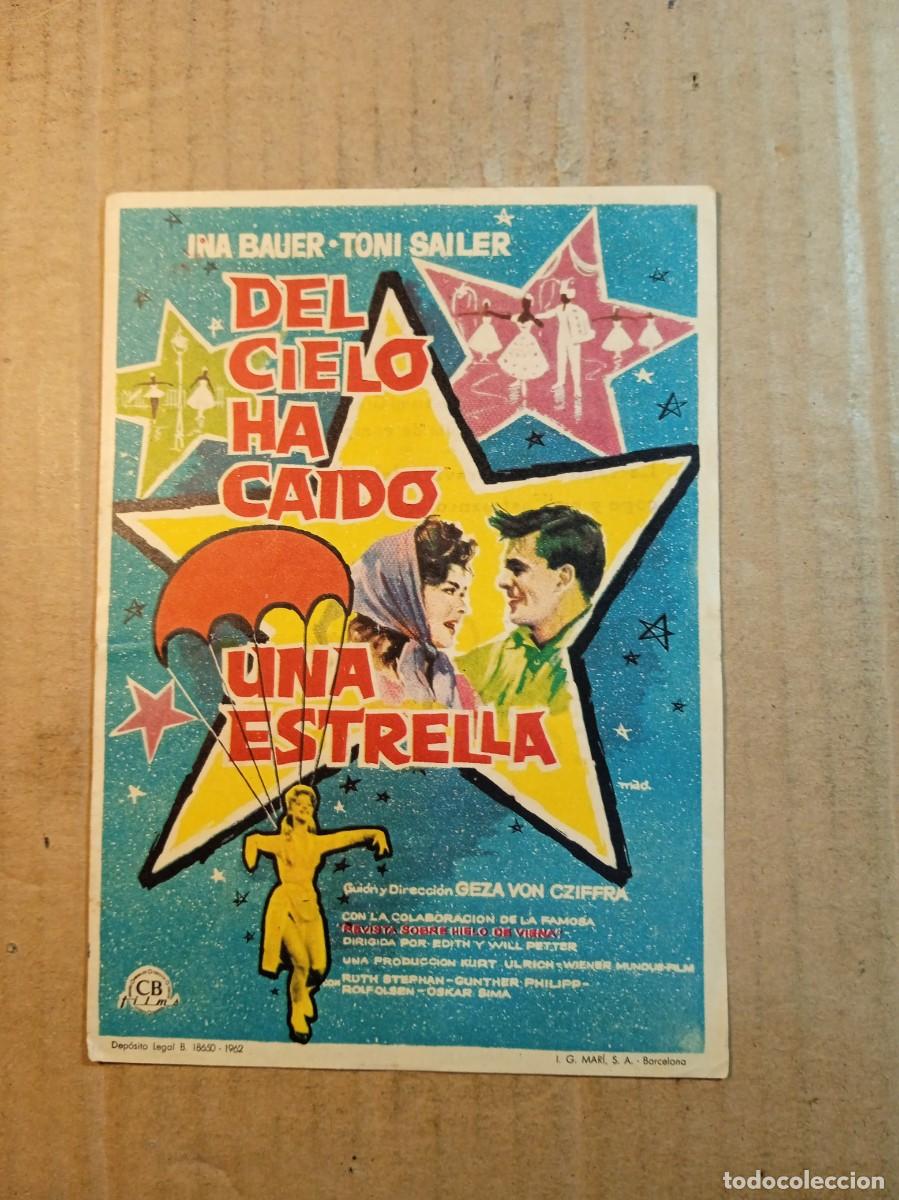 Cinema: FOLLETO DE MANO CON PUBLICIDAD DEL CIELO HA CAIDO UNA ESTRELLA