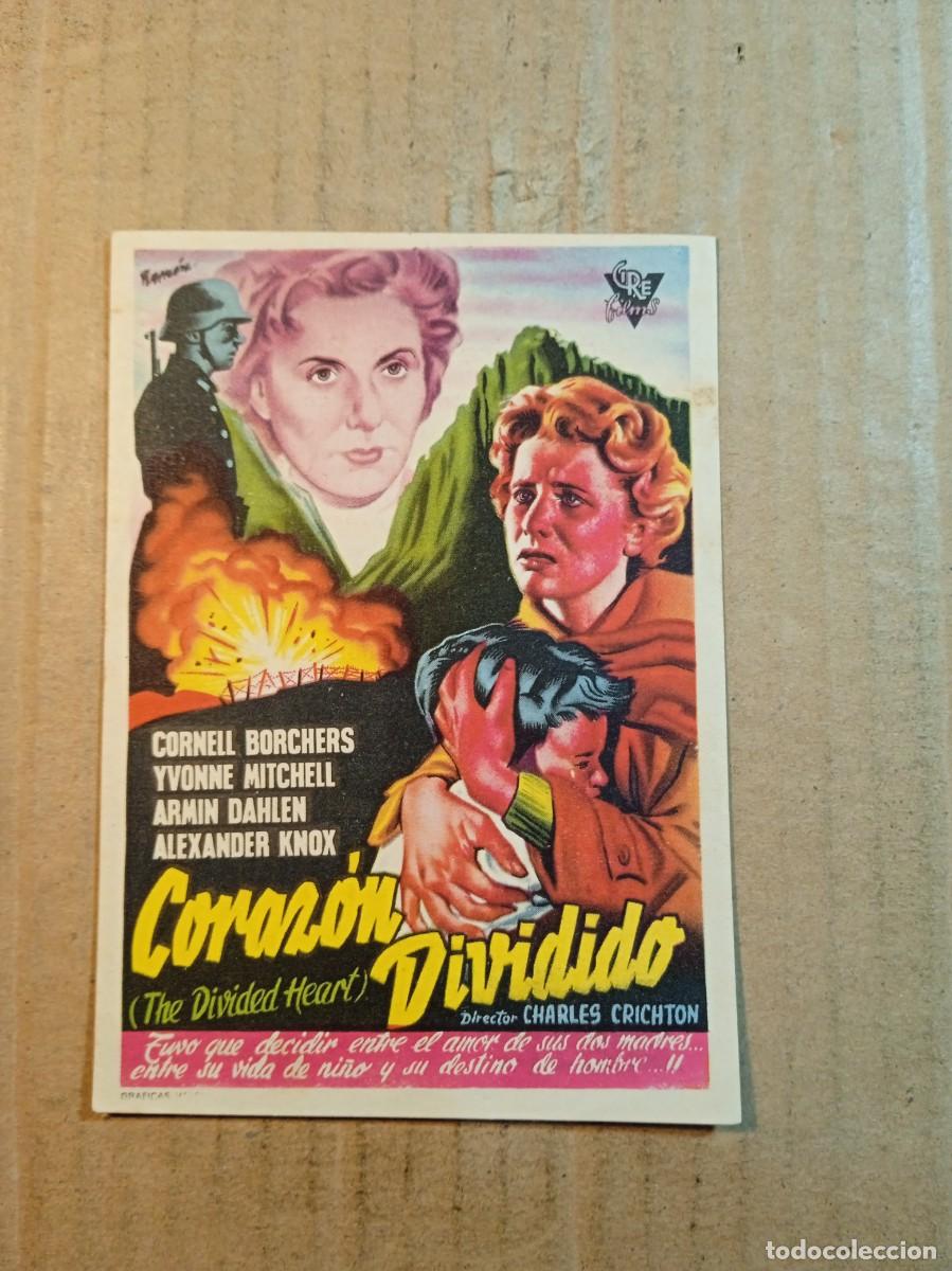  Flyers Publicitaires de films Anciens: FOLLETO DE MANO CON PUBLICIDAD CORAZON DIVIDIDO