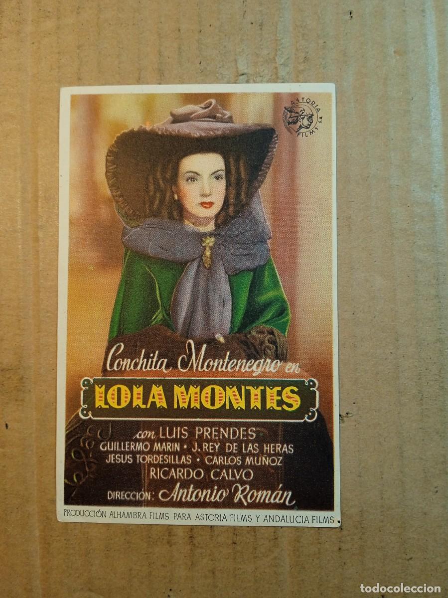 Folhetos de m&atilde;o de filmes antigos de cinema: FOLLETO DE MANO CON PUBLICIDAD LOLA MONTES