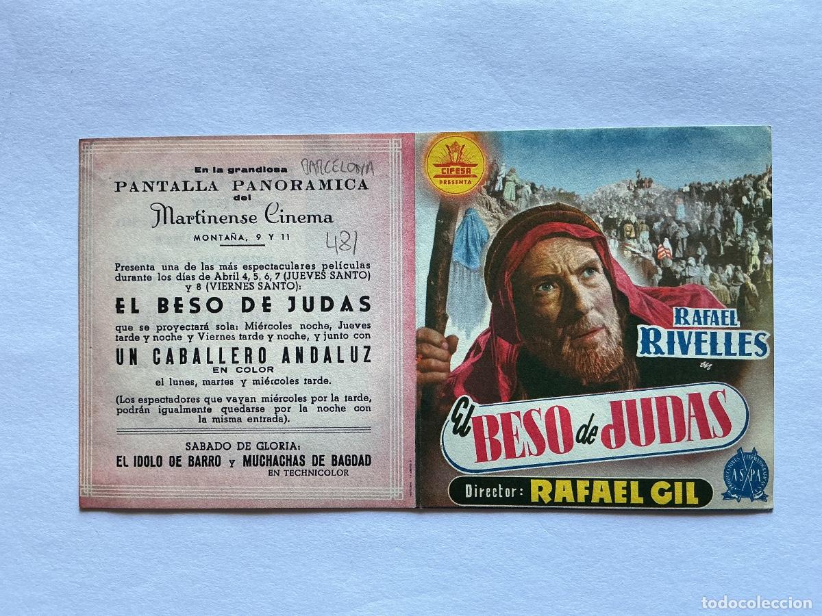  Flyers Publicitaires de films Anciens: PROGRAMA DOBLE CIFESA EL BESO DE JUDAS FRANCISCO RABAL CINE MARTINENSE CINEMA BARCELONA