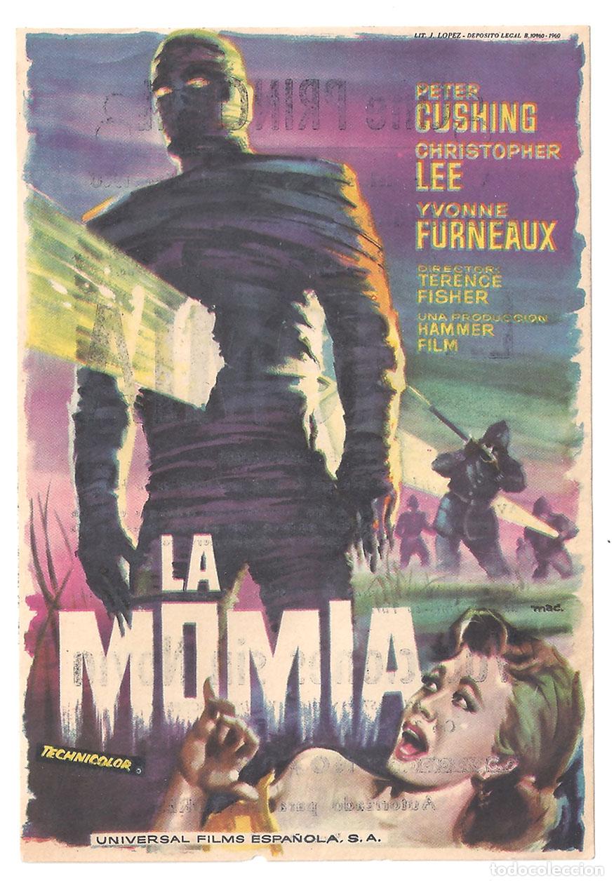 Cine: PTCC6 67 LA MOMIA PROGRAMA SENCILLO UNIVERSAL HAMMER PETER CUSHING CHRISTOPHER LEE - Foto 1