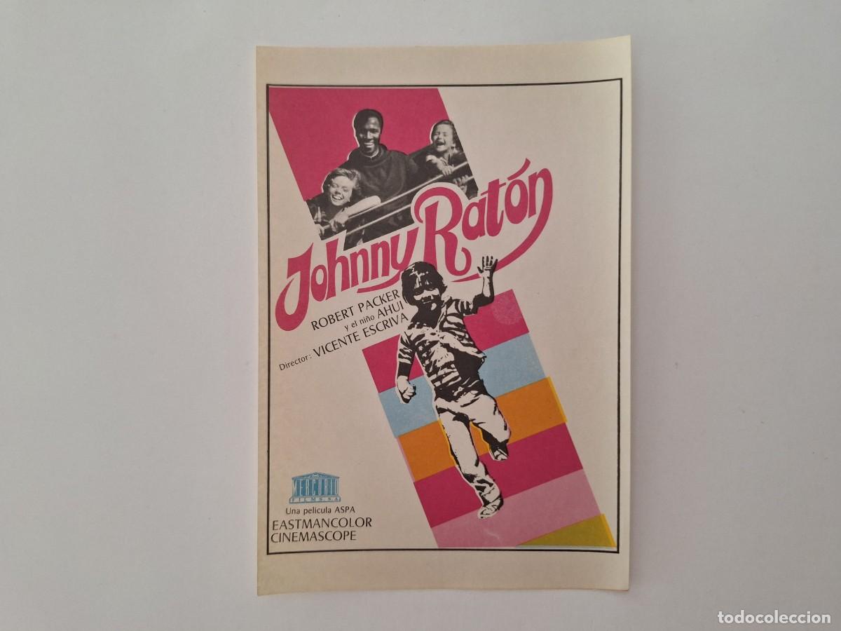 Cine: CINE FOLLETO DE MANO JOHNNY RATON SIN PUBLICIDAD FMD RV 66