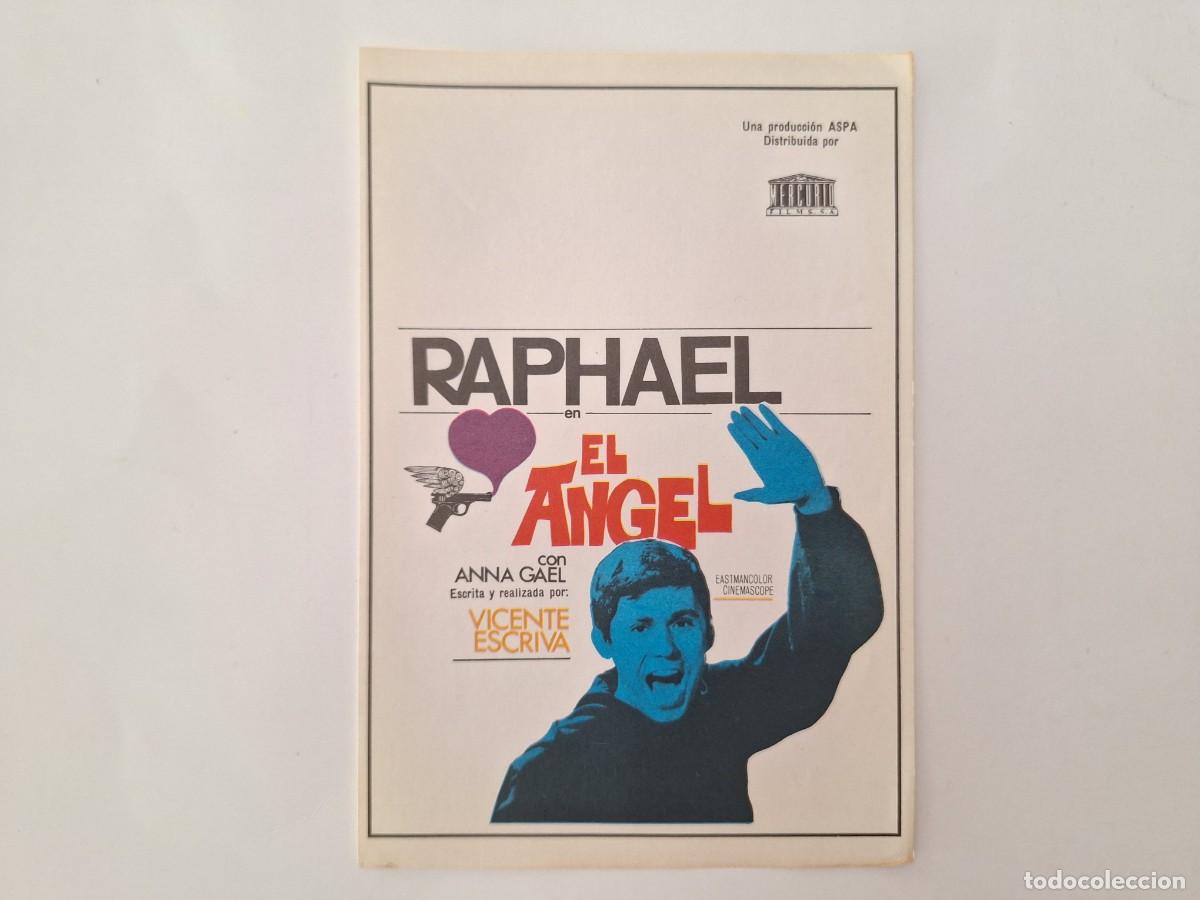 Cine: CINE FOLLETO DE MANO RAPHAEL EL ANGEL SIN PUBLICIDAD FMD RV 67