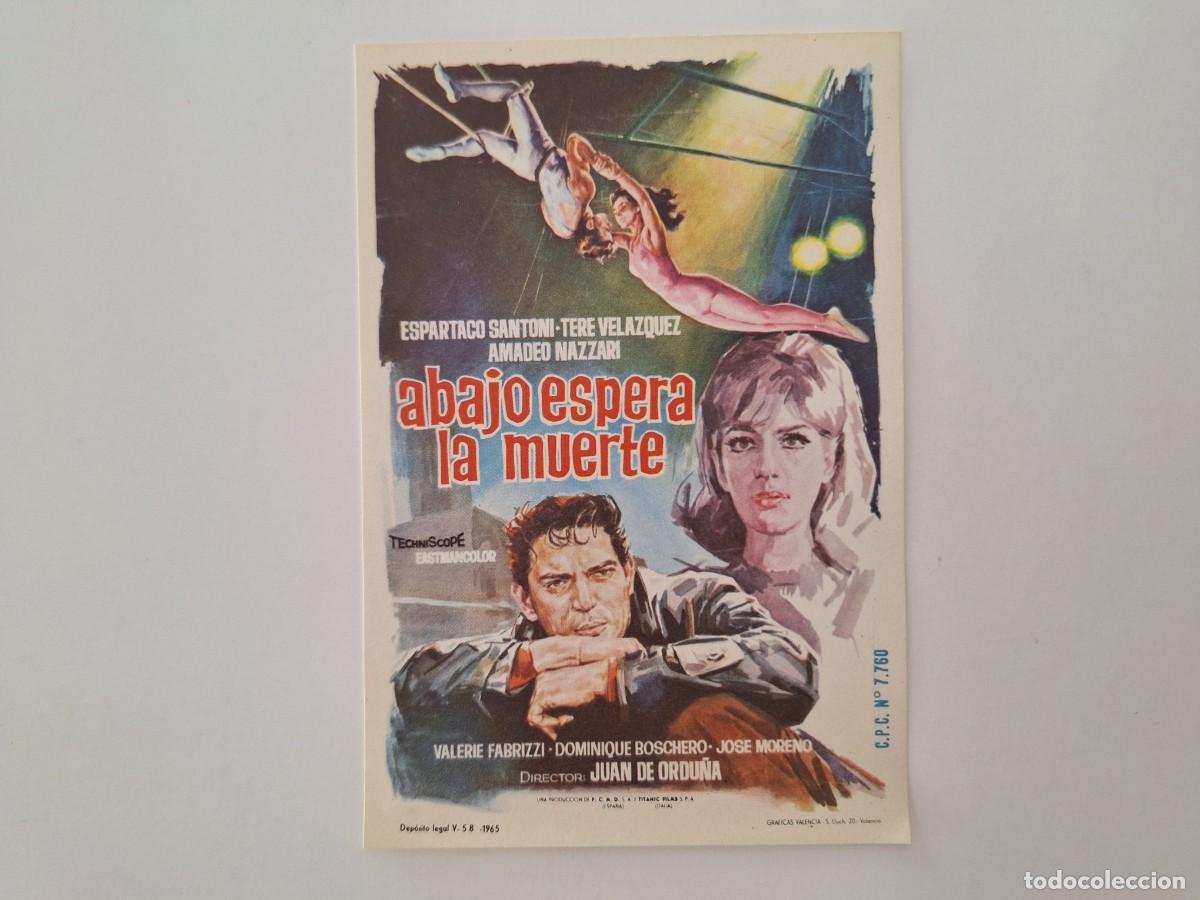 Cine: CINE FOLLETO DE MANO ABAJO ESPERA LA MUERTE SIN PUBLICIDAD FMD RV 69