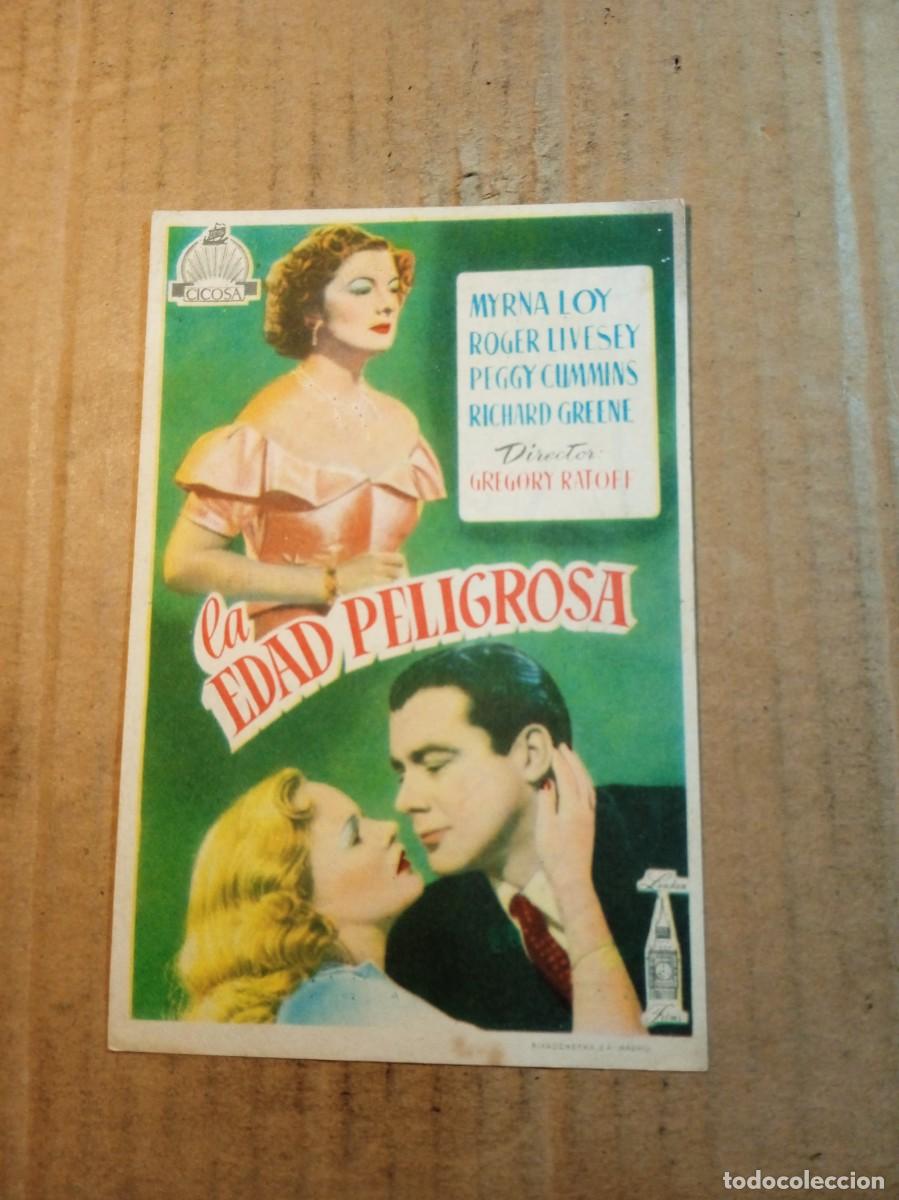  Flyers Publicitaires de films Anciens: FOLLETO DE MANO CON PUBLICIDAD LA EDAD PELIGROSA