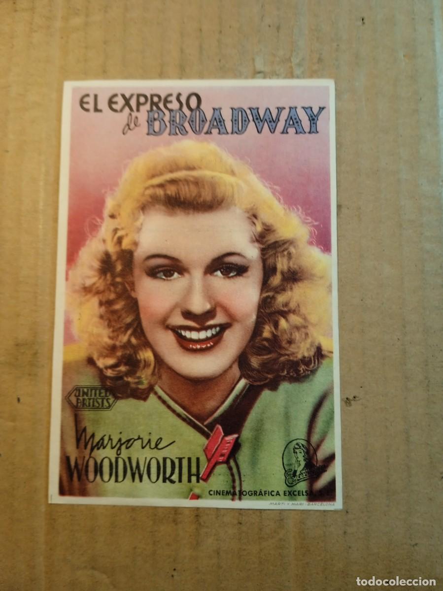 Kino: FOLLETO DE MANO CON PUBLICIDAD EL EXPRESO A BROADWAY