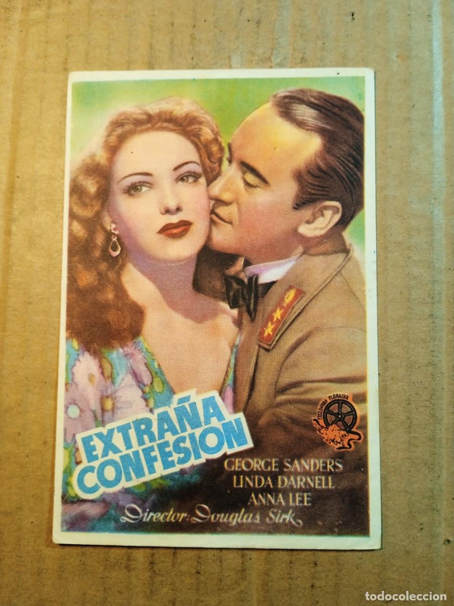  Flyers Publicitaires de films Anciens: FOLLETO DE MANO CON PUBLICIDAD EXTRA&Ntilde;A CONFESION