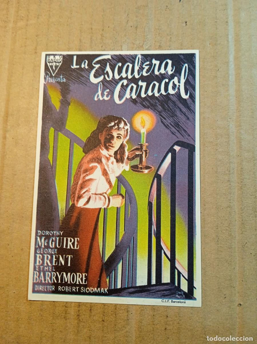 Kino: FOLLETO DE MANO CON PUBLICIDAD LA ESCALERA DE CARACOL