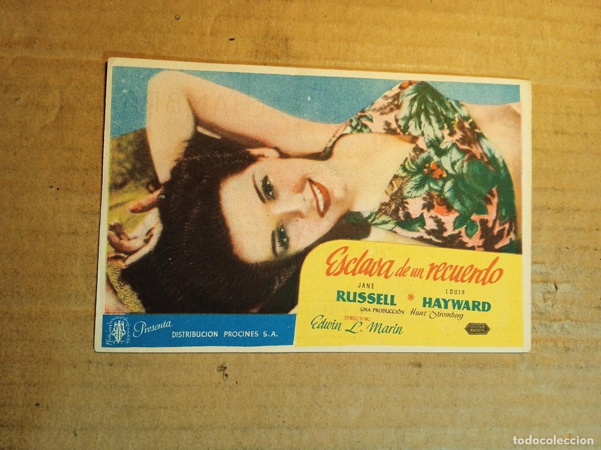  Flyers Publicitaires de films Anciens: FOLLETO DE MANO CON PUBLICIDAD ESCLAVA DE UN RECUERDO