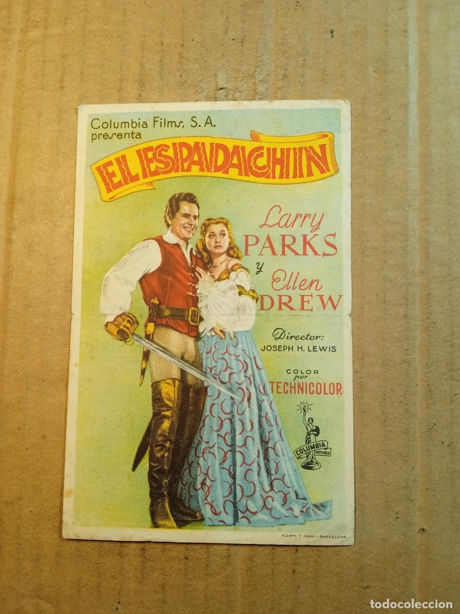 Cinema: FOLLETO DE MANO CON PUBLICIDAD EL ESPADACHIN