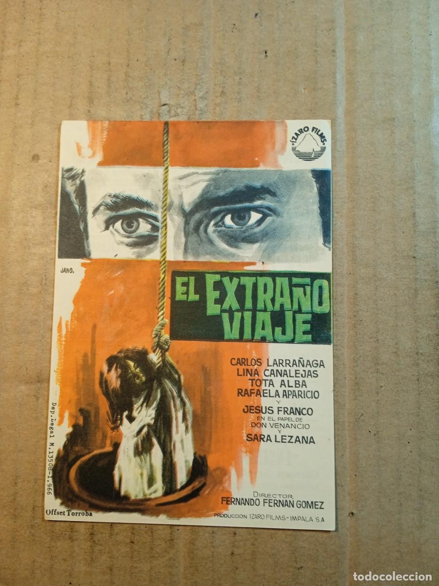 Cinema: FOLLETO DE MANO CON PUBLICIDAD EL EXTRA&Ntilde;O VIAJE