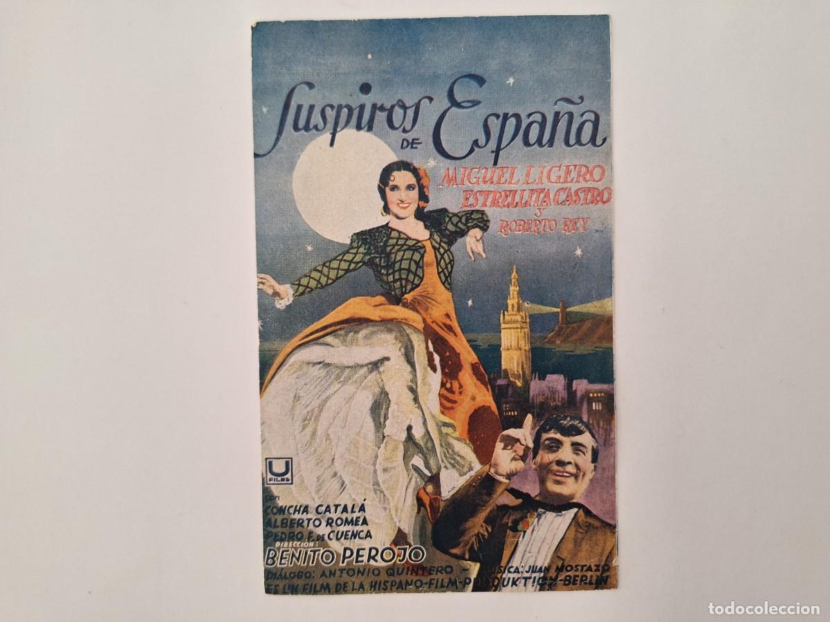 Cine: CINE FOLLETO MANO SIMPLE SUSPIROS DE ESPA&Ntilde;A ESTRELLITA CASTRO CAMAS SEVILLA FMD RV 76