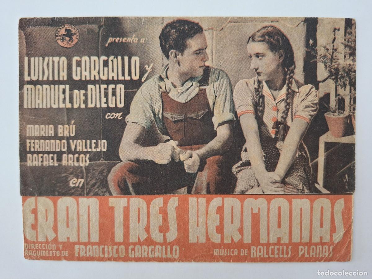 Cine: CINE FOLLETO MANO DOBLE ERAN TRES HERMANAS TEATRO LEAL LA LAGUNA TENERIFE FMD RV 79