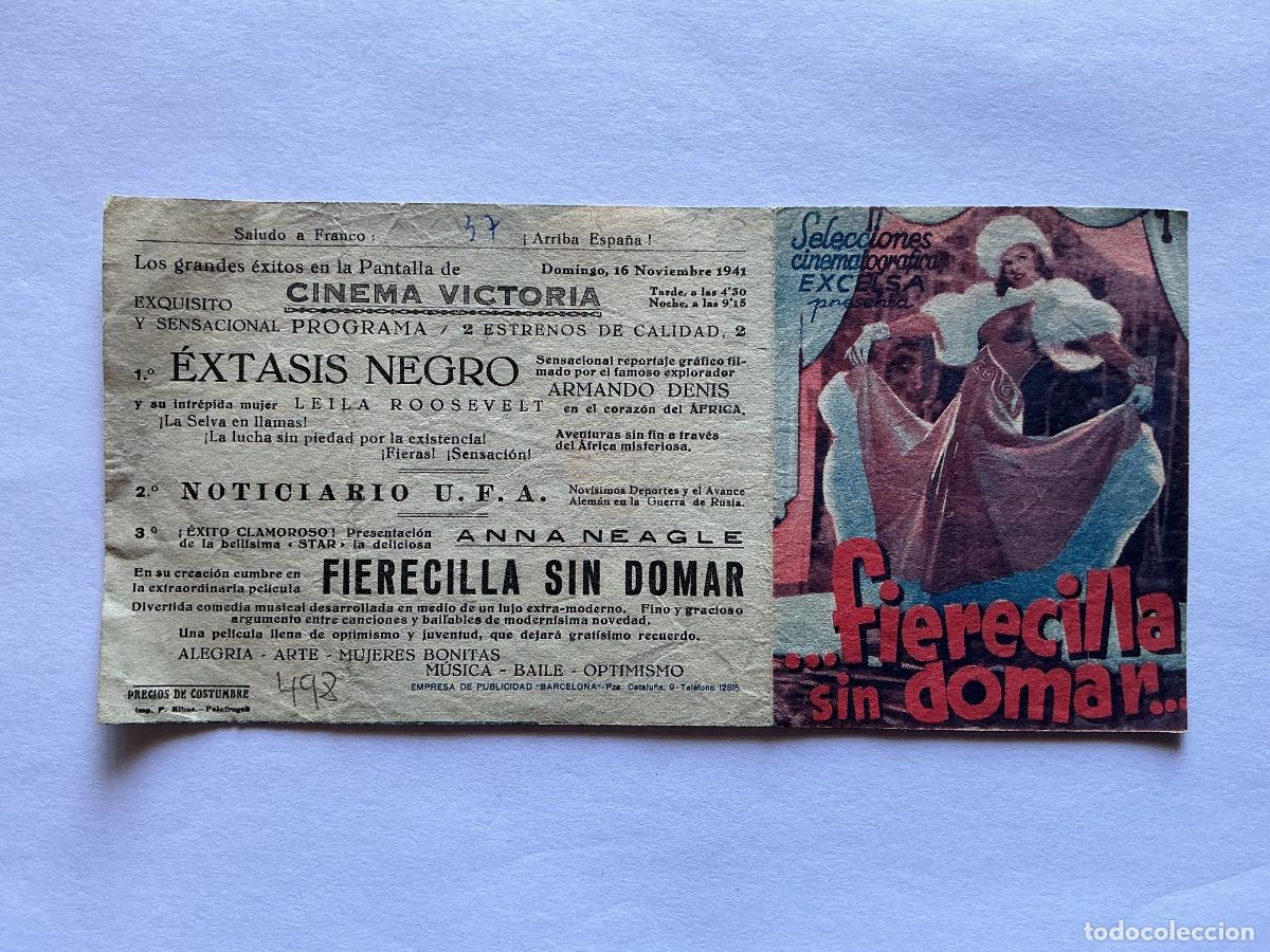 Kino: PROGRAMA DOBLE FIERECILLA SIN DOMAR ANNA NEAGLE CINE CINEMA VICTORIA PALAFRUGELL GERONA GIRONA