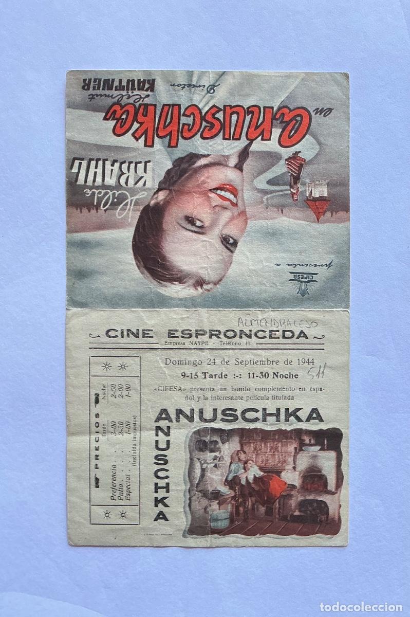Kino: PROGRAMA DOBLE CIFESA ANUSCHKA HILDE KRAHL CINE ESPRONCEDA ALMENDRALEJO BADAJOZ