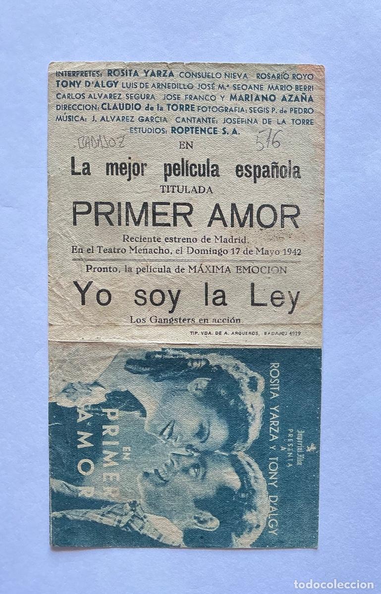 Kino: PROGRAMA DOBLE PRIMER AMOR ROSITA YARZA CINE TEATRO MENACHO BADAJOZ
