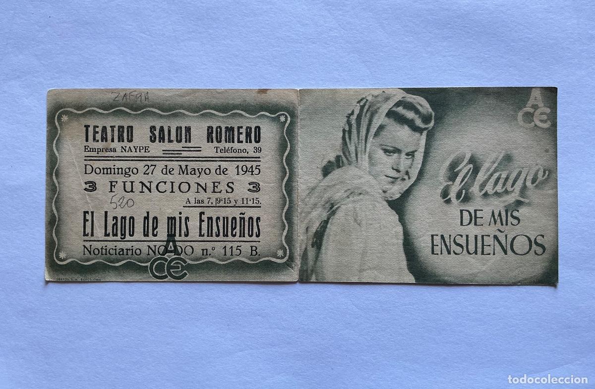 Kino: PROGRAMA DOBLE EL LAGO DE MIS ENSUE&Ntilde;OS CINE TEATRO SAL&Oacute;N ROMERO ZAFRA BADAJOZ