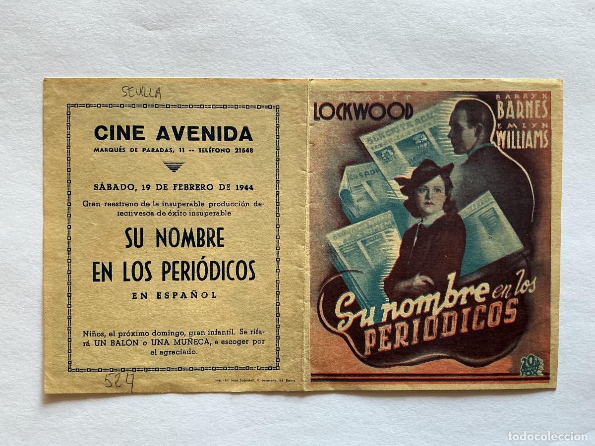 Cinema: PROGRAMA DOBLE FOX SU NOMBRE EN LOS PERI&Oacute;DICOS MARGARET LOCKWOOD CINE AVENIDA SEVILLA