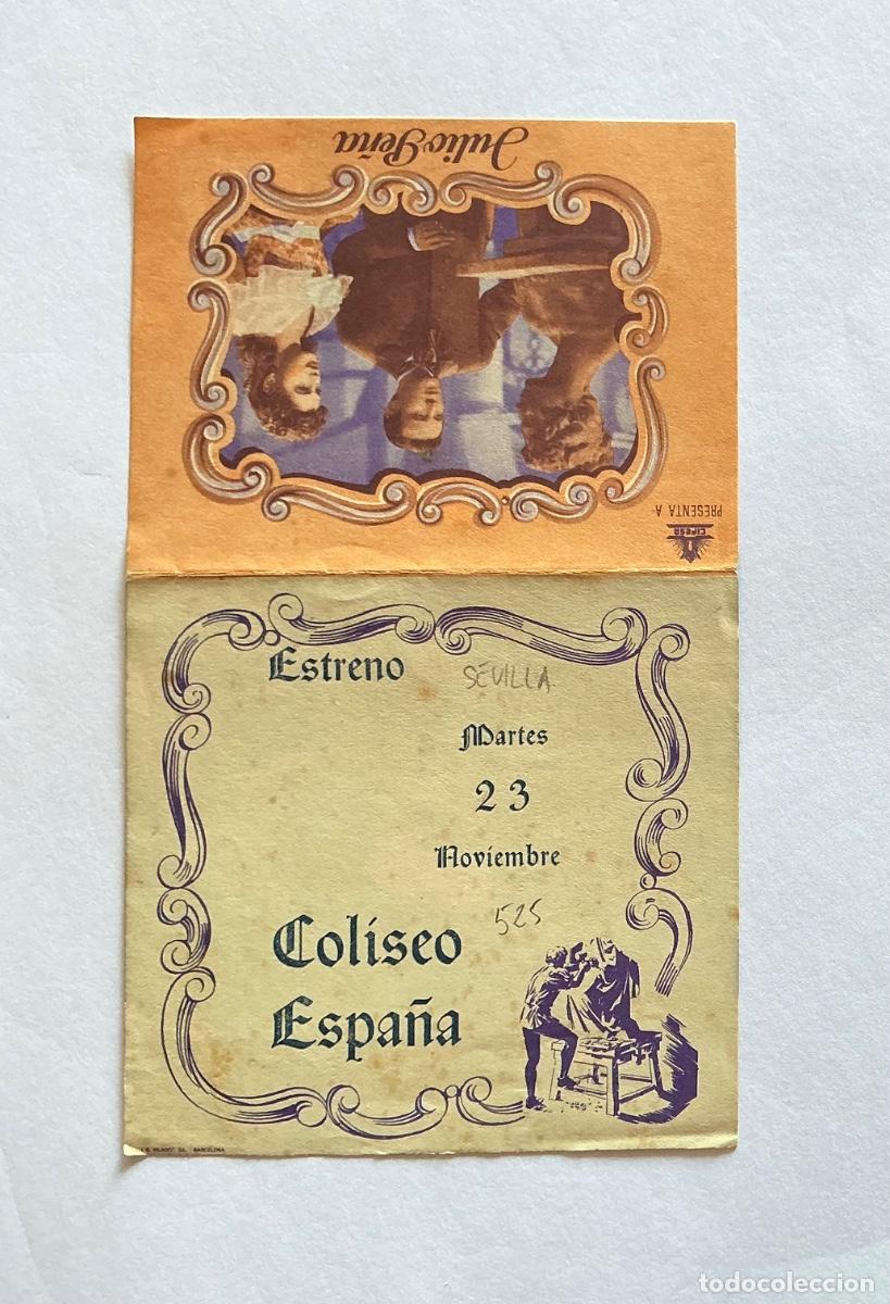 Kino: PROGRAMA DOBLE CIFESA MI VIDA EN TUS MANOS JOS&Eacute; PORTES CINE COLISEO ESPA&Ntilde;A SEVILLA