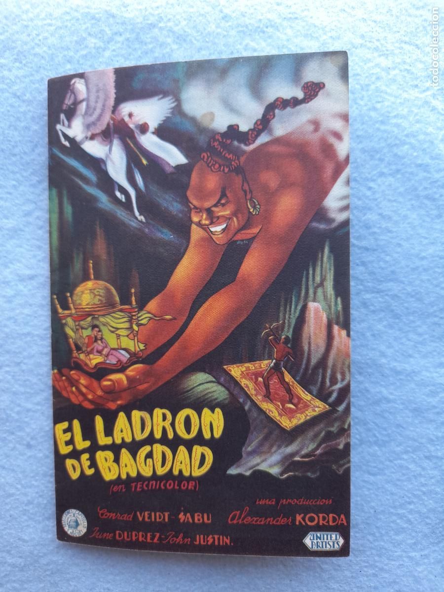 Cinema: El Ladr&oacute;n de Bagdad. Conrad Veidt-Sabu, June Duprez, John Justin. A&ntilde;o 1945.