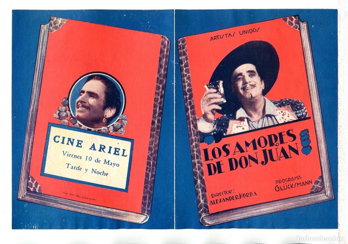 Cine: LOS AMORES DE DON JUAN, con Douglas Fairbanks. PROGRAMA URUGUAYO.