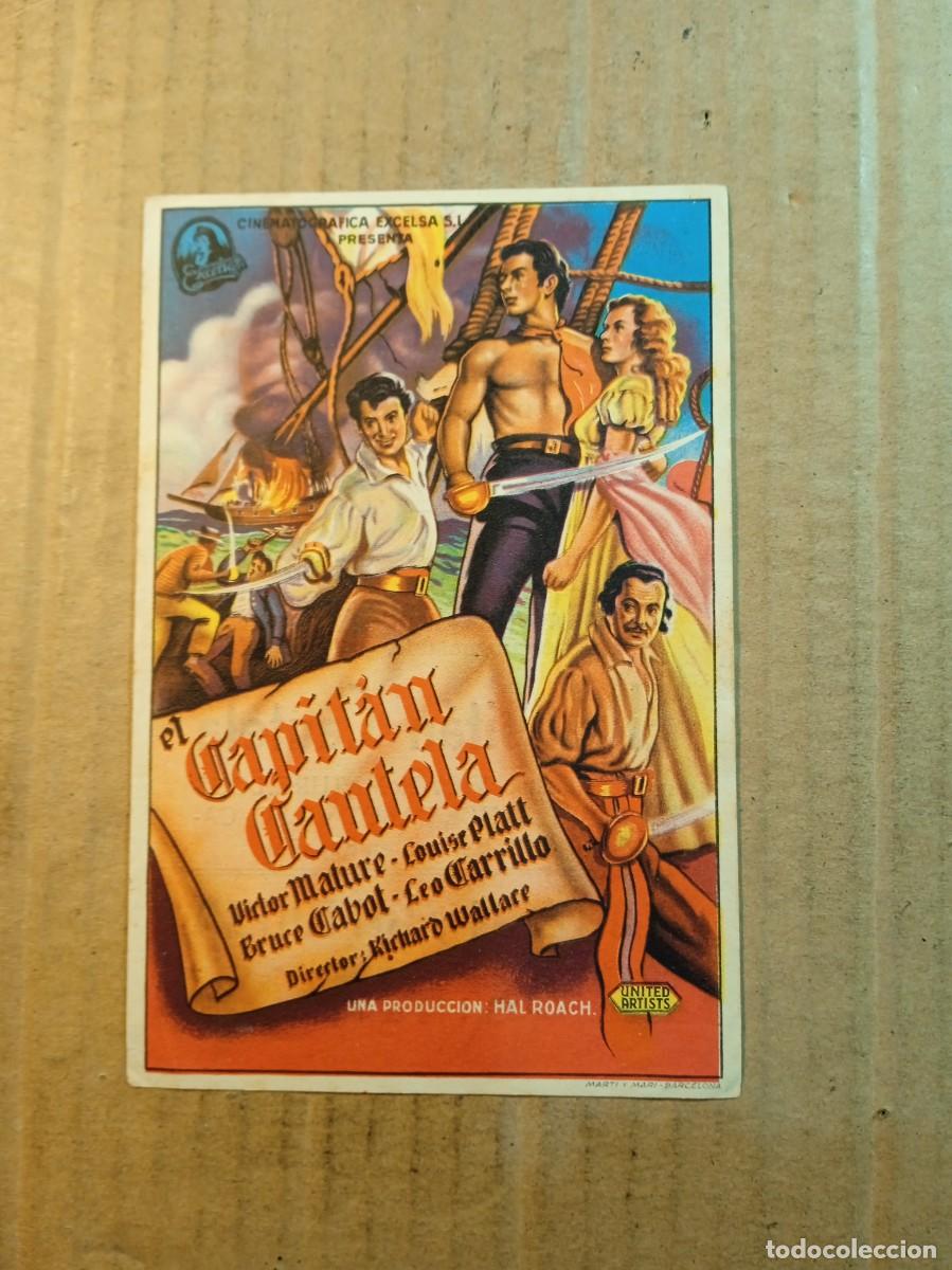 Cinema: FOLLETO DE MANO CON PUBLICIDAD EL CAPITAN CAUTELA