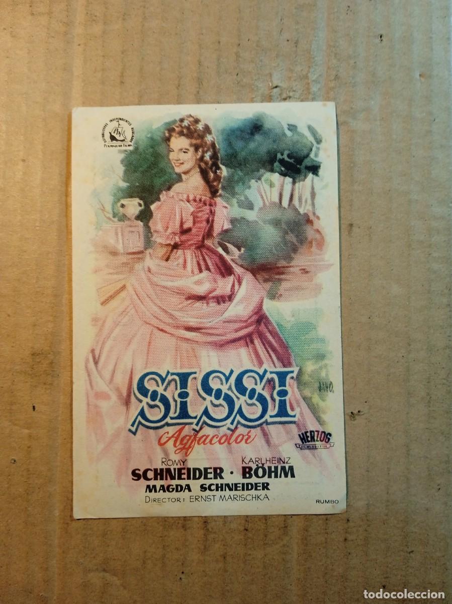 Folhetos de m&atilde;o de filmes antigos de cinema: FOLLETO DE MANO CON PUBLICIDAD SISSI