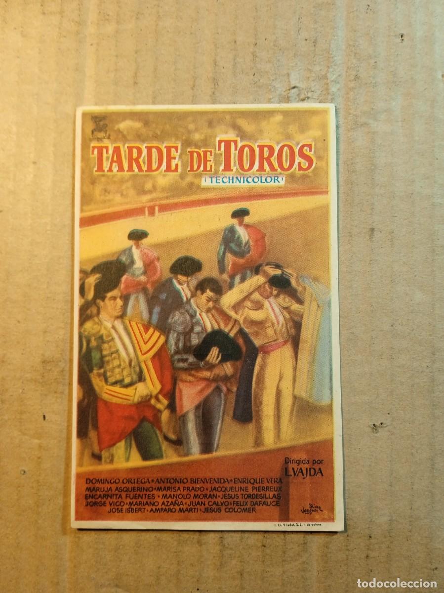  Foglietti di film di film antichi di cinema: FOLLETO DE MANO CON PUBLICIDAD TARDE DE TOROS