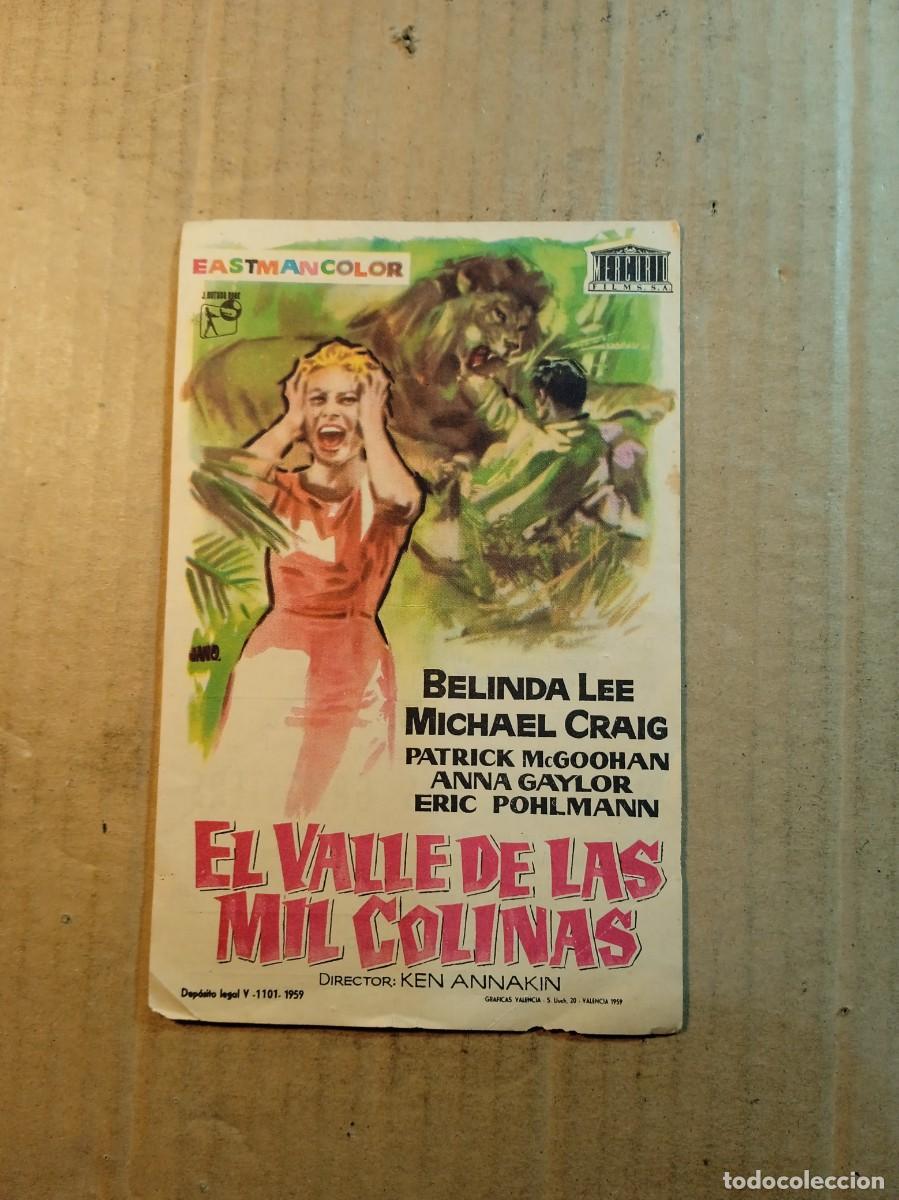  Flyers Publicitaires de films Anciens: FOLLETO DE MANO CON PUBLICIDAD EL VALLE DE LAS MIL COLINAS