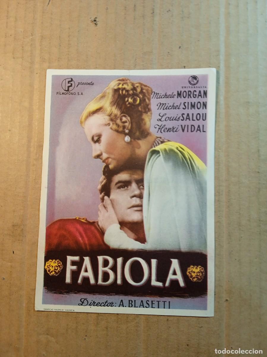 Cine: FOLLETO DE MANO CON PUBLICIDAD FABIOLA