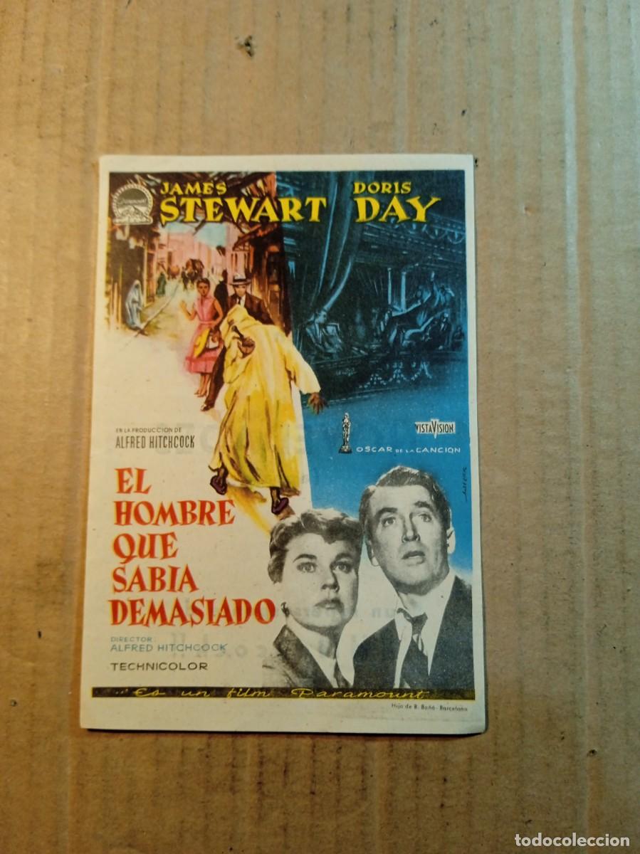 Cinema: FOLLETO DE MANO CON PUBLICIDAD ALFRED HITCHCOCK EL HOMBRE QUE SABIA DEMASIADO