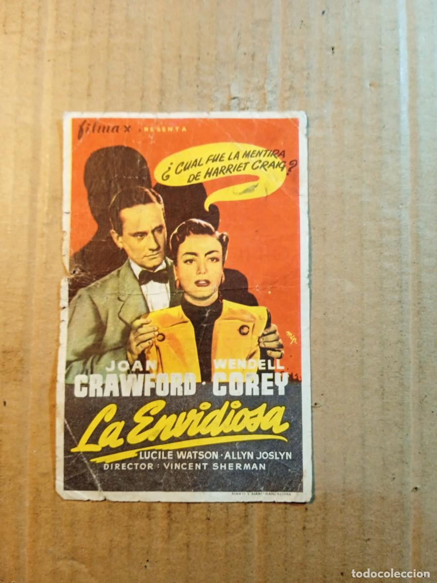 Folhetos de m&atilde;o de filmes antigos de cinema: FOLLETO DE MANO CON PUBLICIDAD LA ENVIDIOSA