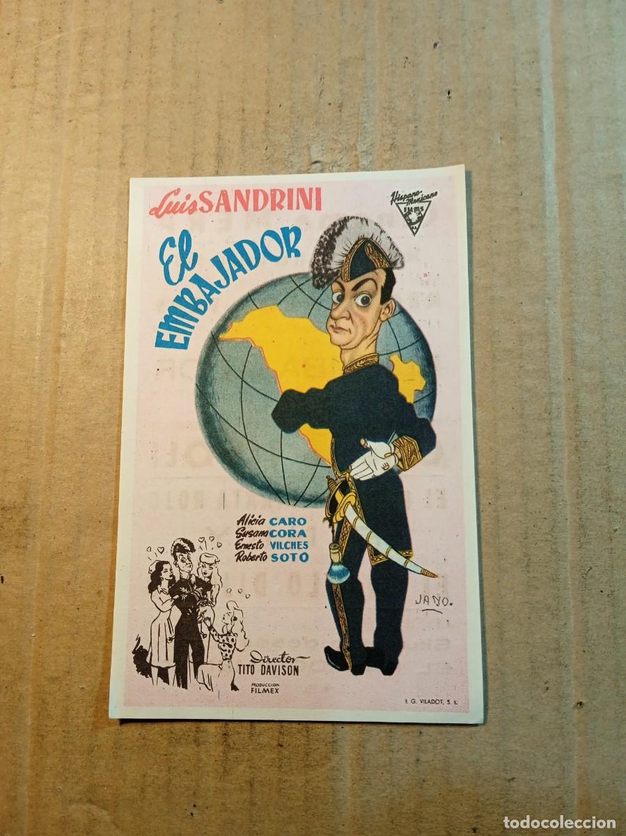 Kino: FOLLETO DE MANO CON PUBLICIDAD EL EMBAJADOR