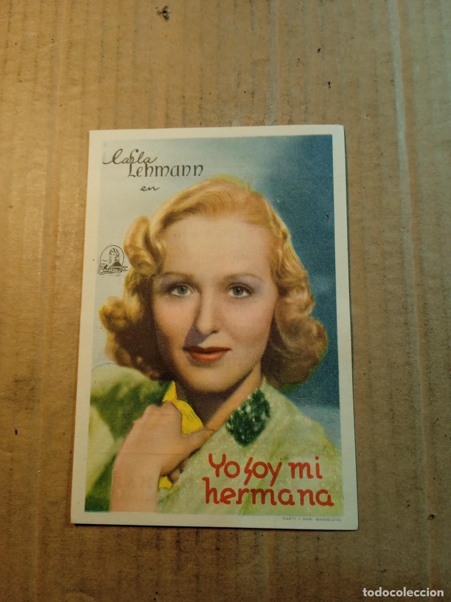  Flyers Publicitaires de films Anciens: FOLLETO DE MANO CON PUBLICIDAD YO SOY MI HERMANA