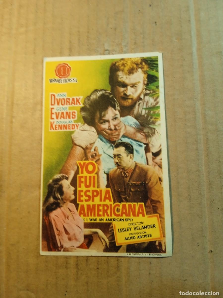 Cinema: FOLLETO DE MANO CON PUBLICIDAD YO FUI ESPIA AMERICANA