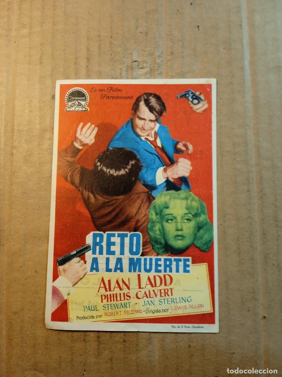Cine: FOLLETO DE MANO CON PUBLICIDAD RETO A LA MUERTE