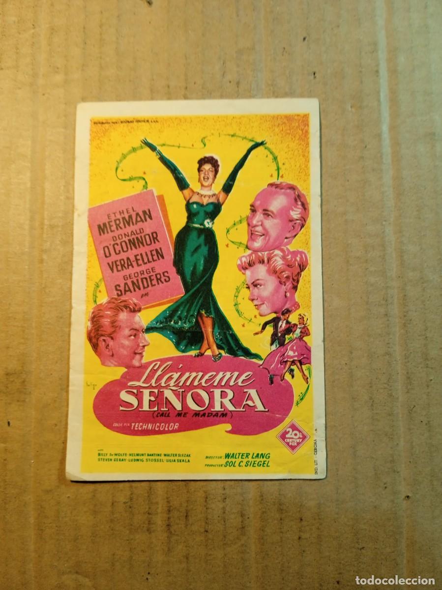 Kino: FOLLETO DE MANO CON PUBLICIDAD LLAMAME SE&Ntilde;ORA