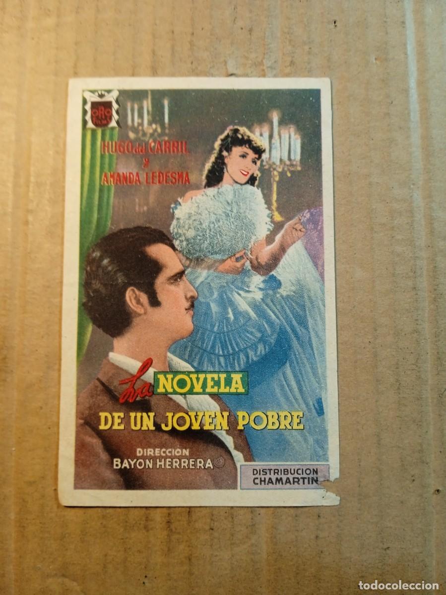Kino: FOLLETO DE MANO CON PUBLICIDAD LA NOVELA DE UN HOMBRE POBRE