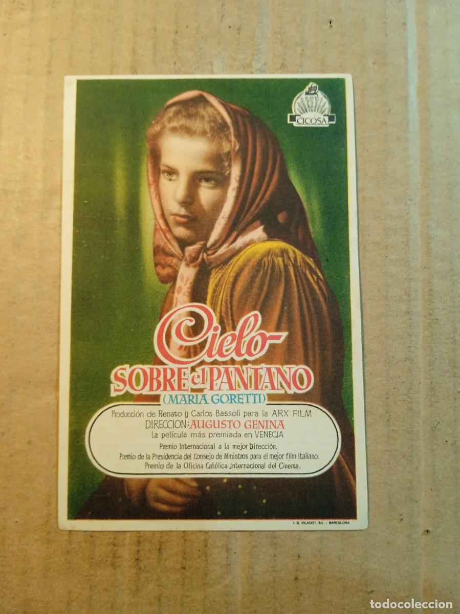 Folhetos de m&atilde;o de filmes antigos de cinema: FOLLETO DE MANO CON PUBLICIDAD CIELO SOBRE EL PANTANO