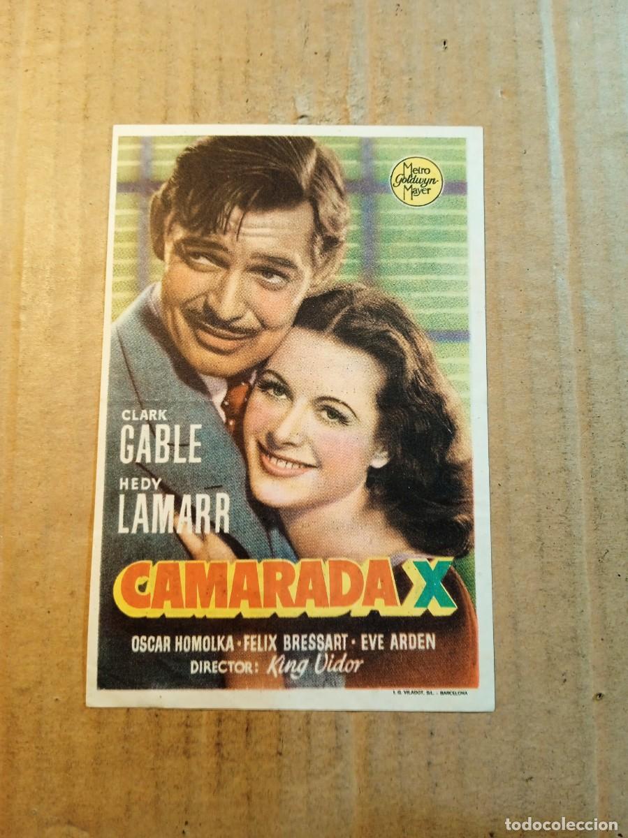Folhetos de m&atilde;o de filmes antigos de cinema: FOLLETO DE MANO CON PUBLICIDAD CAMARADA X