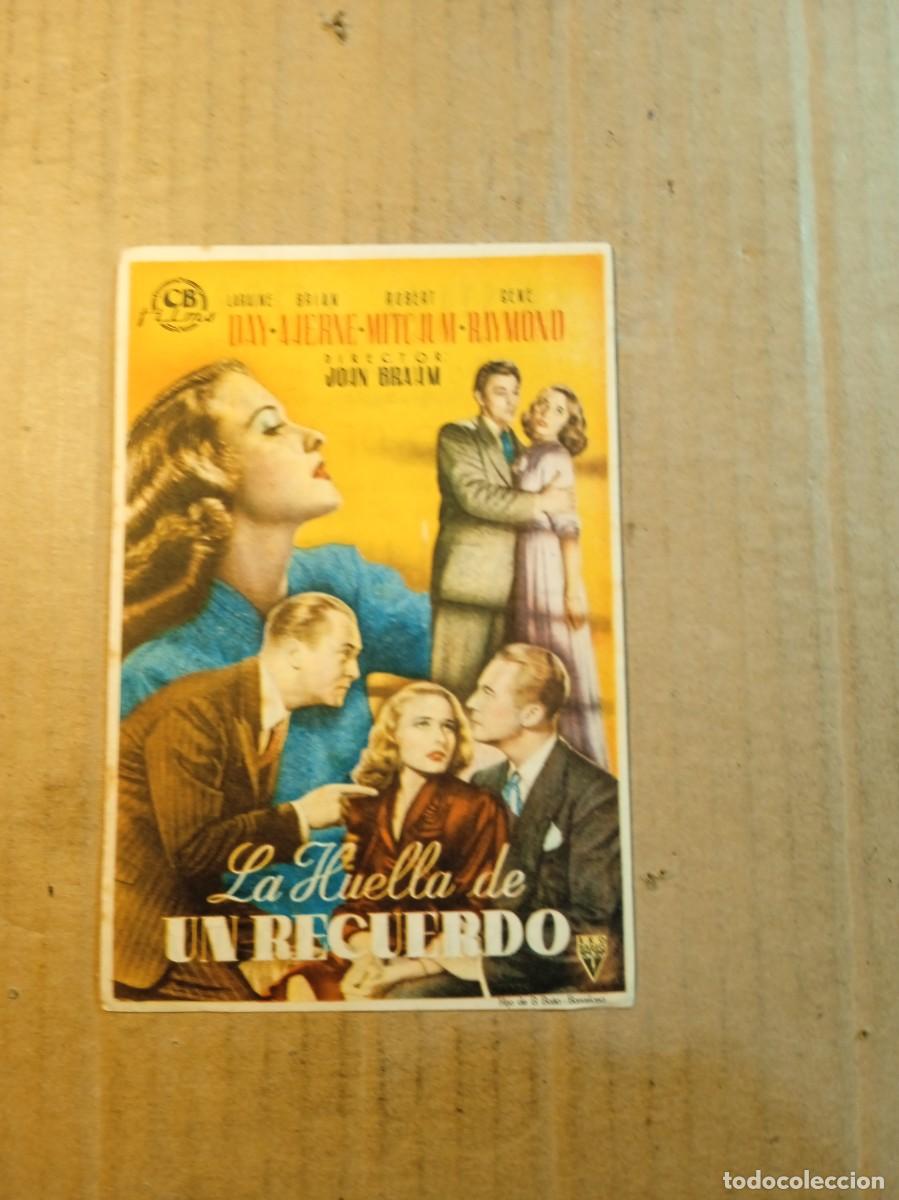 Kino: FOLLETO DE MANO CON PUBLICIDAD LA HUELLA DE UN RECUERDO