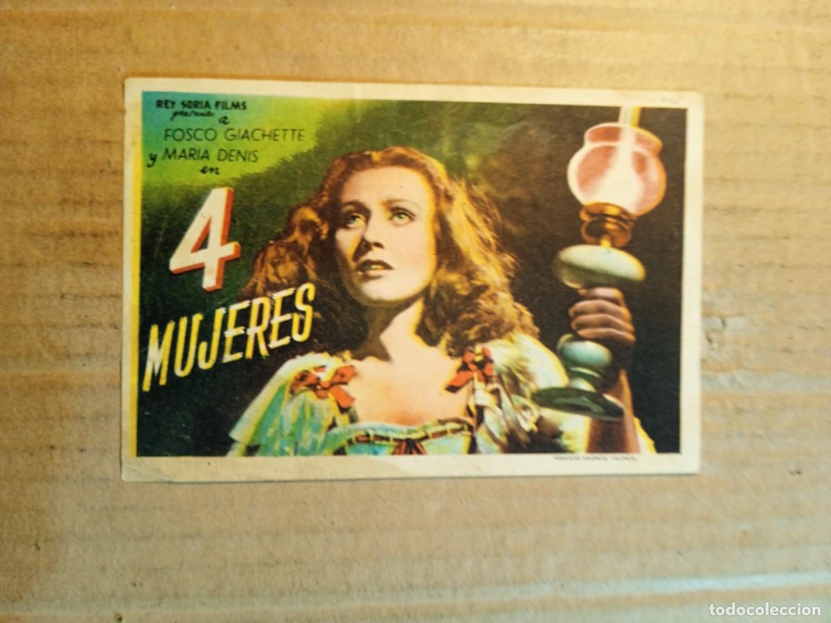 Folhetos de m&atilde;o de filmes antigos de cinema: FOLLETO DE MANO CON PUBLICIDAD 4 MUJERES