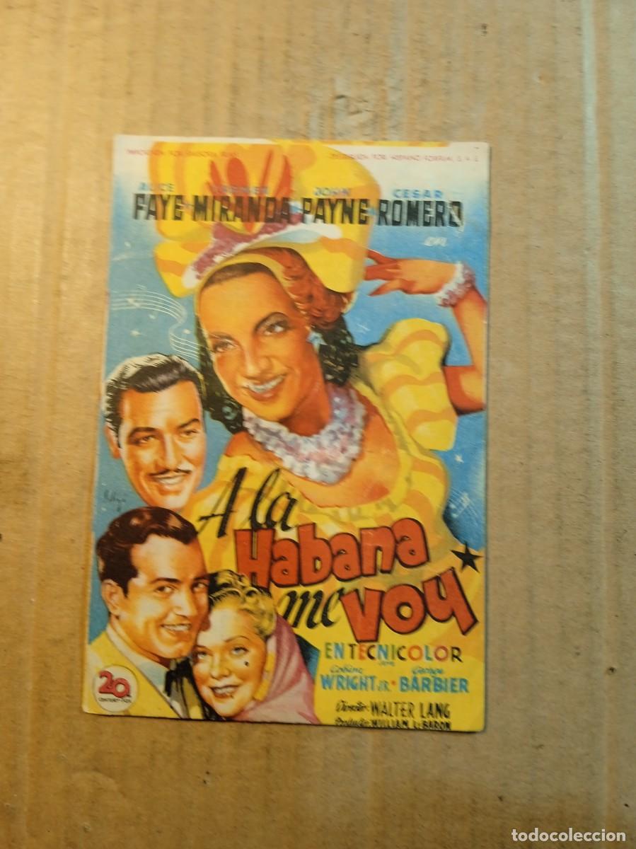 Kino: FOLLETO DE MANO CON PUBLICIDAD A LA HABANA ME VOY