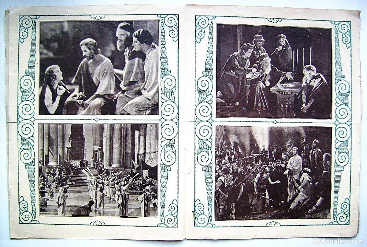 Cine: EL REY DE REYES, de Cecil B.Mille. 1928. programa-gu&iacute;a 25 X 32,5 cms. - Foto 2