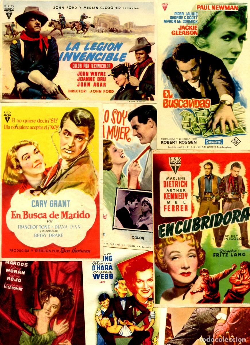 Cine: LOTE DE 50 FOLLETOS, PROGRAMAS, PROSPECTOS DE CINE ORIGINALES TODOS DIFERENTES