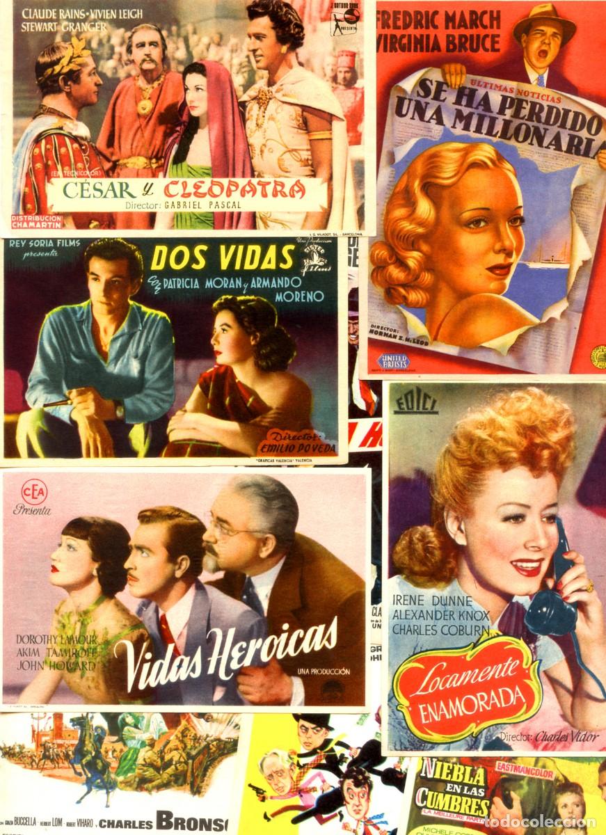 Cine: LOTE DE 50 FOLLETOS, PROGRAMAS, PROSPECTOS DE CINE ORIGINALES TODOS DIFERENTES